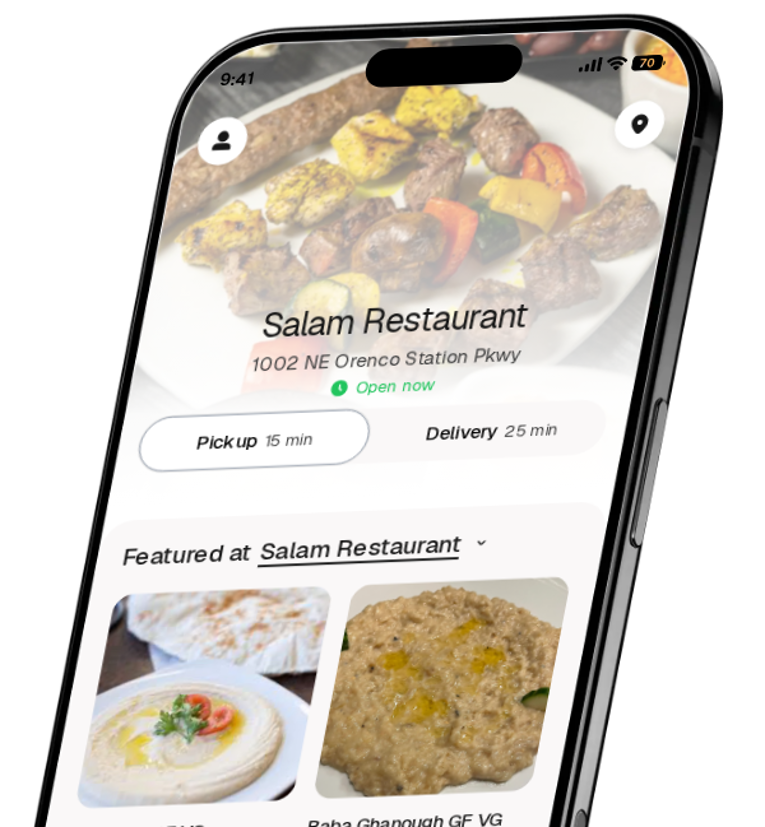 Salam Restaurant app preview