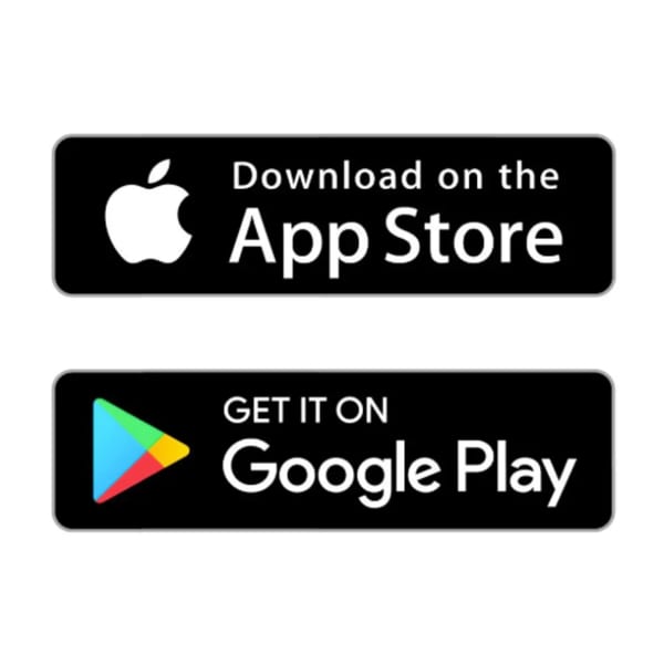 Download on the App Store and Get it on Google Play buttons for Salam Restaurant.