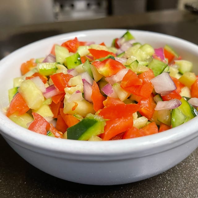 Shirazi Salad (GF, VG).